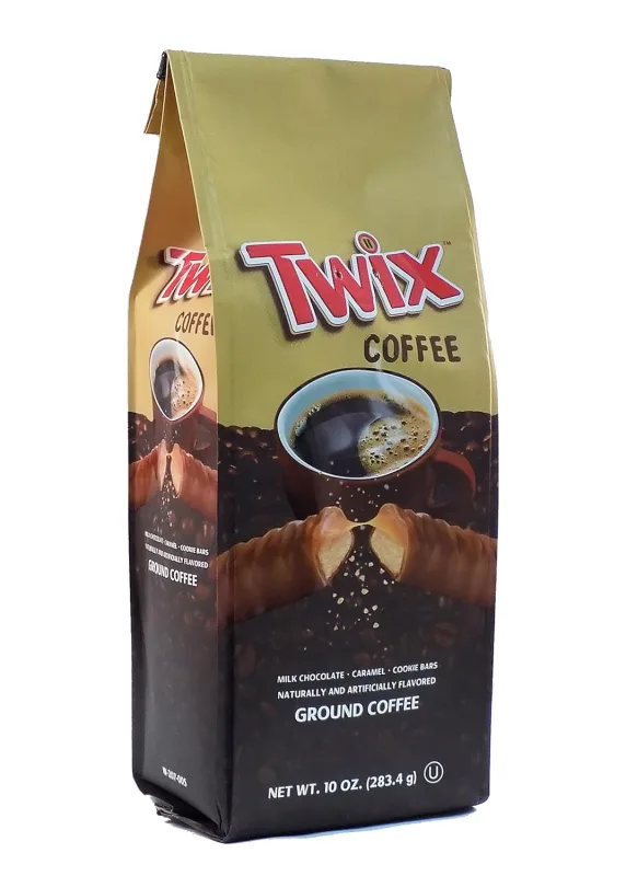 Twix Ground Coffee bag, caramel chocolate flavored medium roast